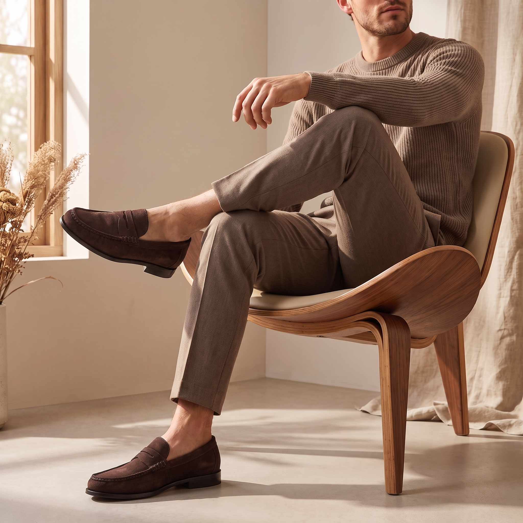 Men's Microfiber Penny Loafers
