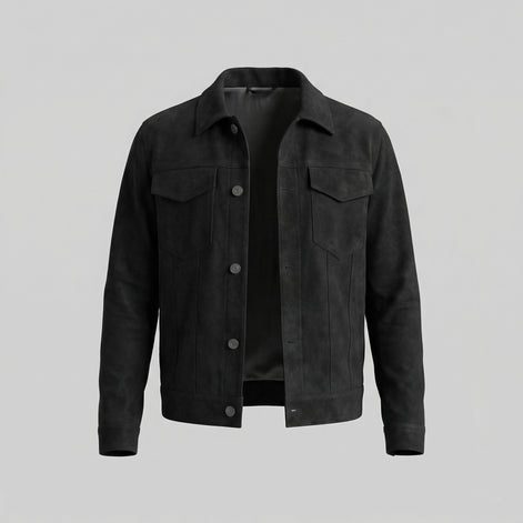 Men's Minimalist Button Closure Jacket