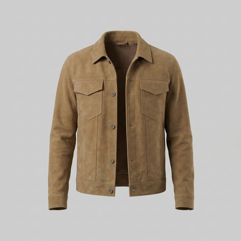 Men's Minimalist Button Closure Jacket