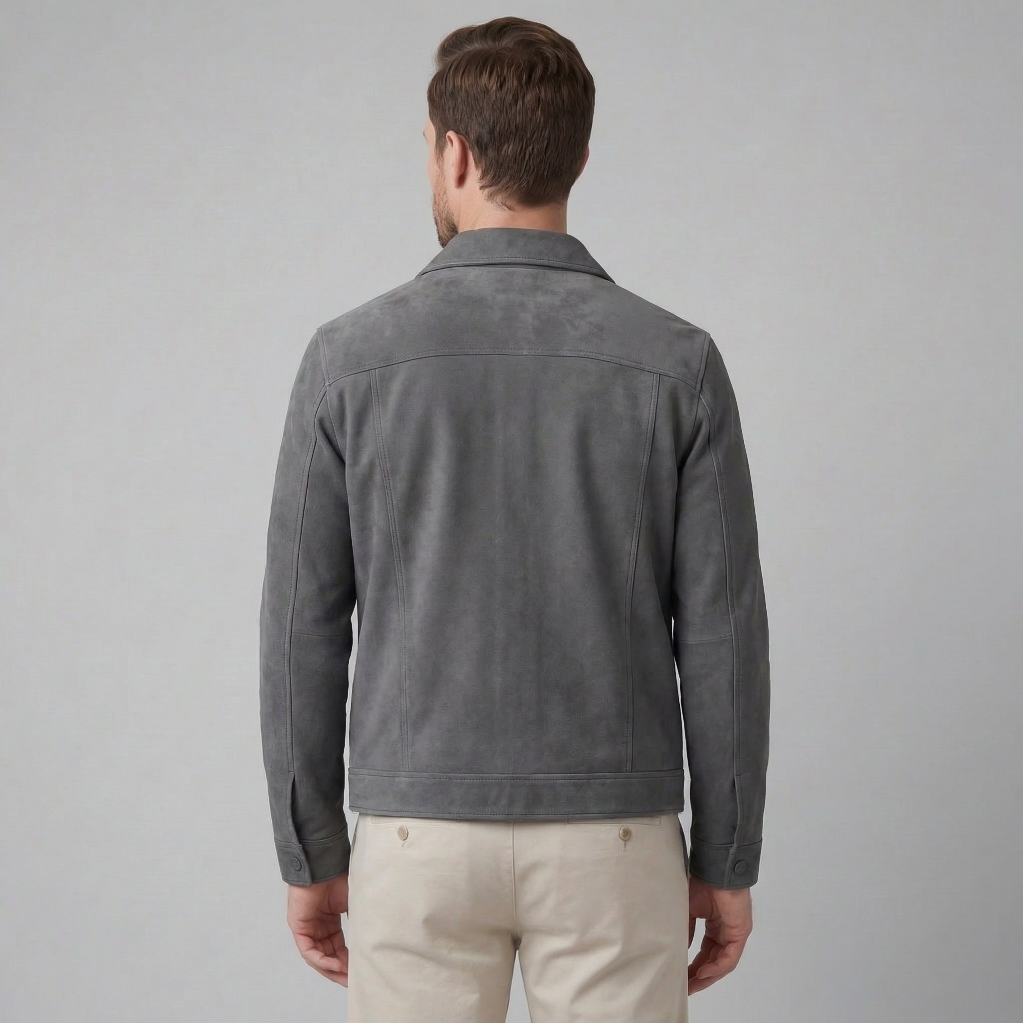 Men's Minimalist Button Closure Jacket