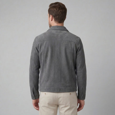 Men's Minimalist Button Closure Jacket