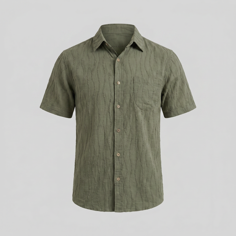 Men's Minimalist Wave Summer Shirt