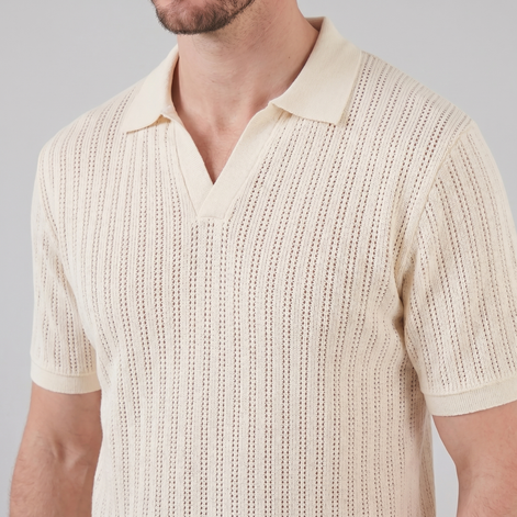 Men's Open Collar Summer Polo Shirt