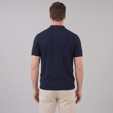 Men's Open Knit Polo Shirt