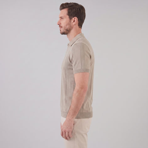 Men's Open Knit Polo Shirt