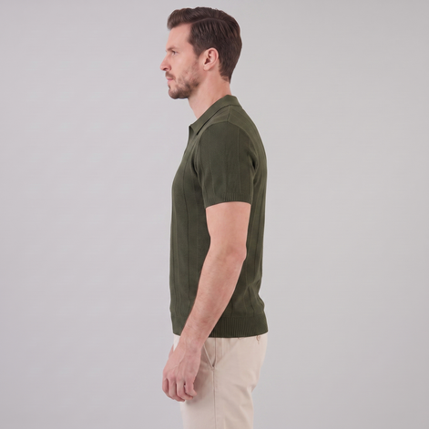 Men's Open Knit Polo Shirt