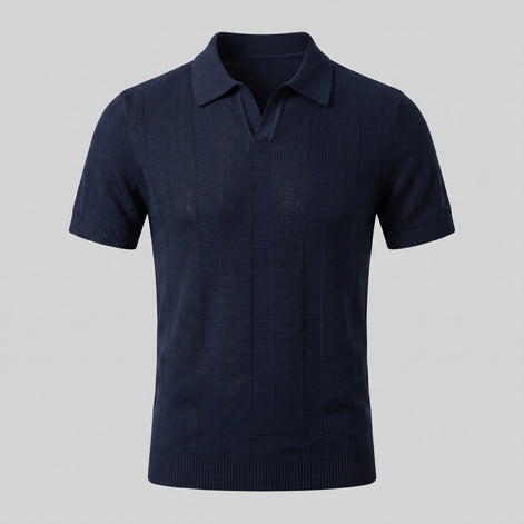Men's Open Knit Polo Shirt