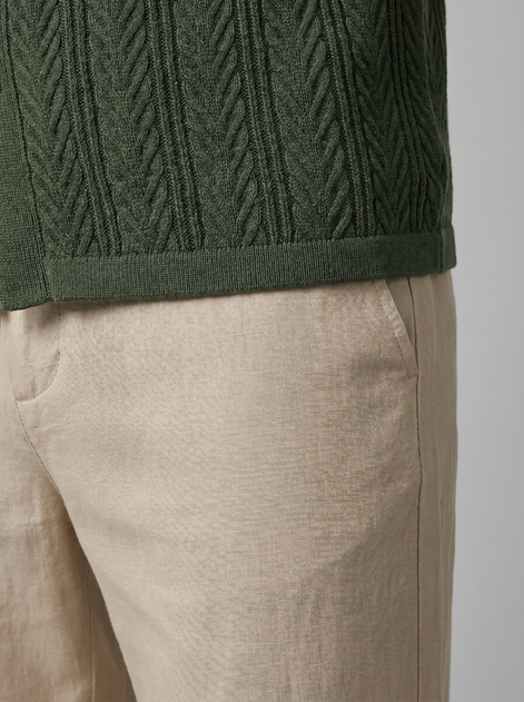 Men's Open-Knit Shirt and Trousers Set