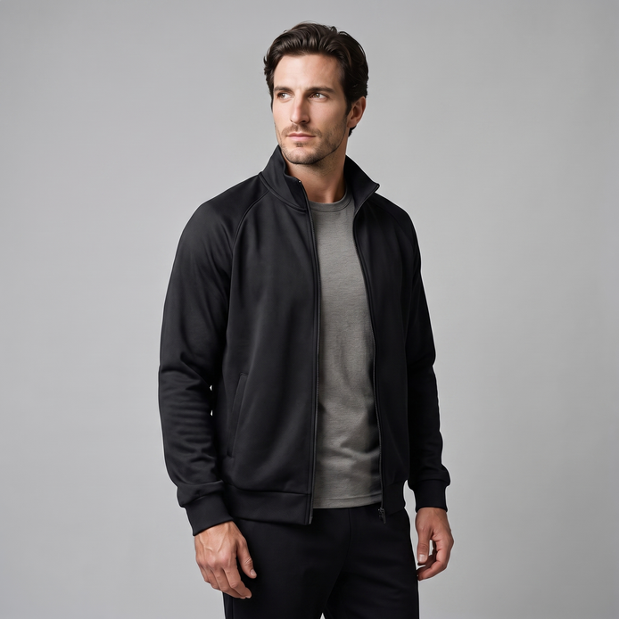Men's Oversized Full-Zip Track Jacket
