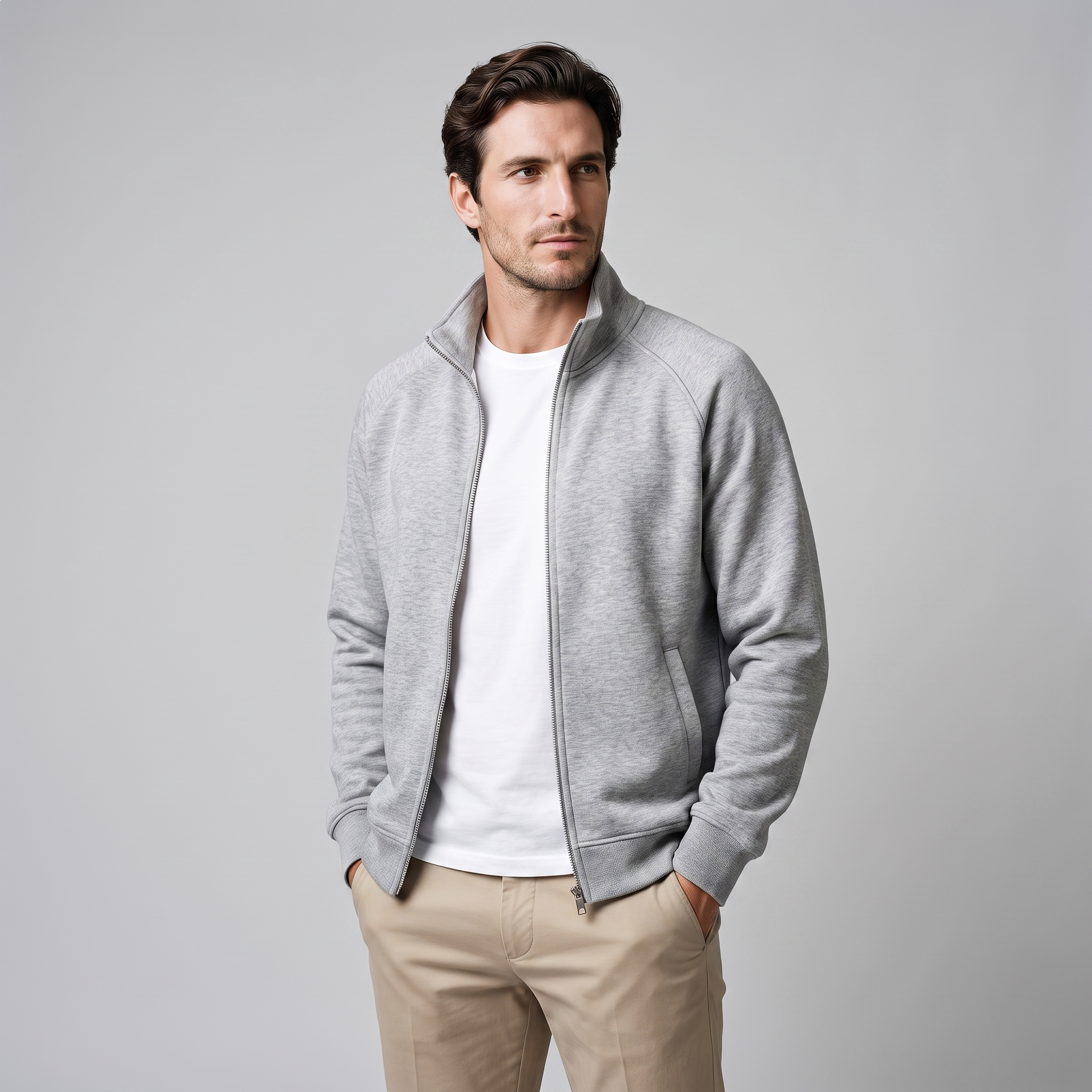 Men's Oversized Full-Zip Track Jacket
