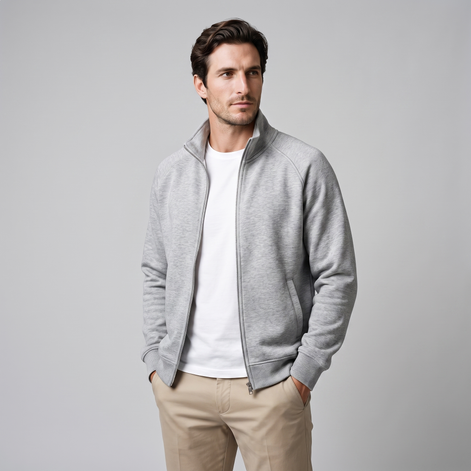 Men's Oversized Full-Zip Track Jacket