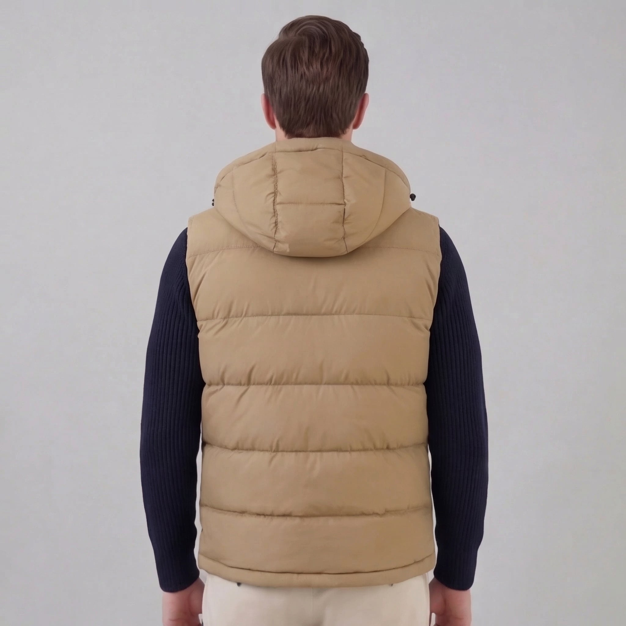 Men's Padded Body Warmer Vest with Hood