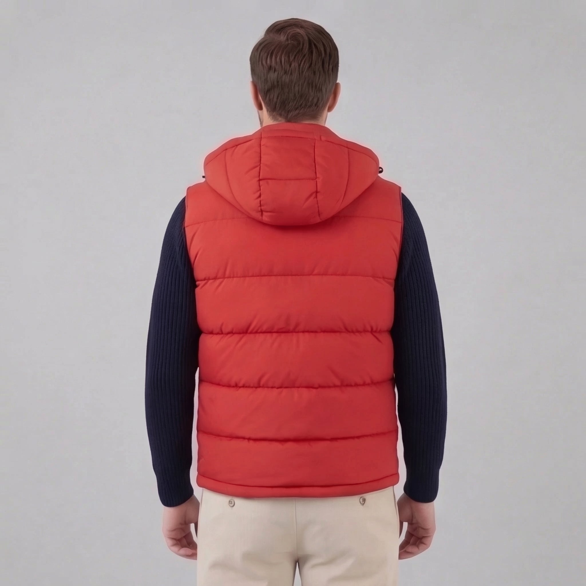 Men's Padded Body Warmer Vest with Hood