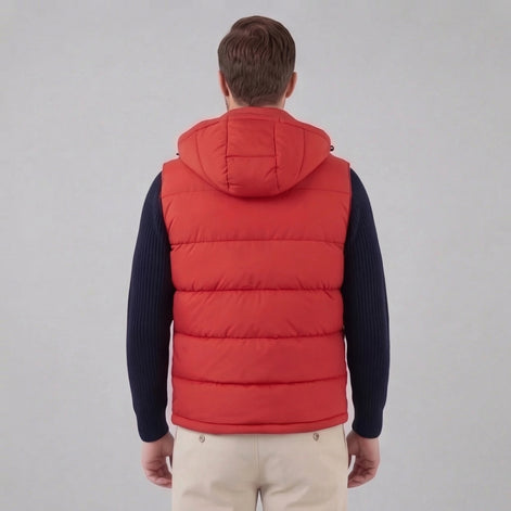 Men's Padded Body Warmer Vest with Hood