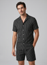 Men's Pinstripe Short Sleeve Co-Ord Set