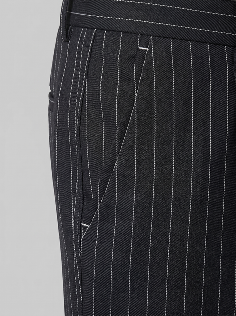 Men's Pinstripe Wide Leg Trousers
