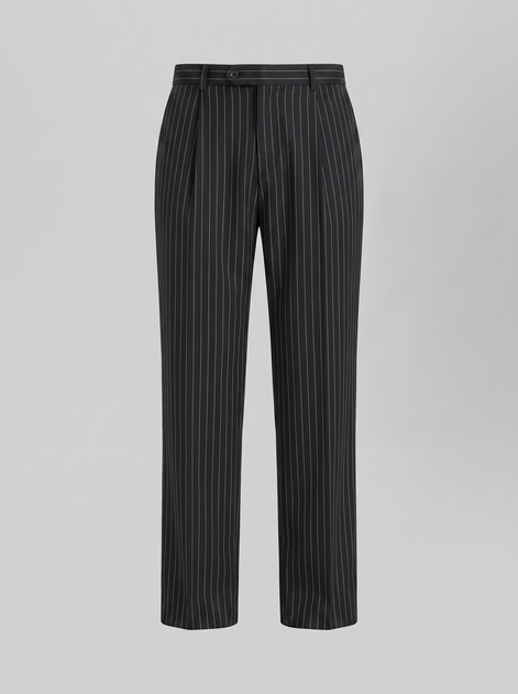 Men's Pinstripe Wide Leg Trousers