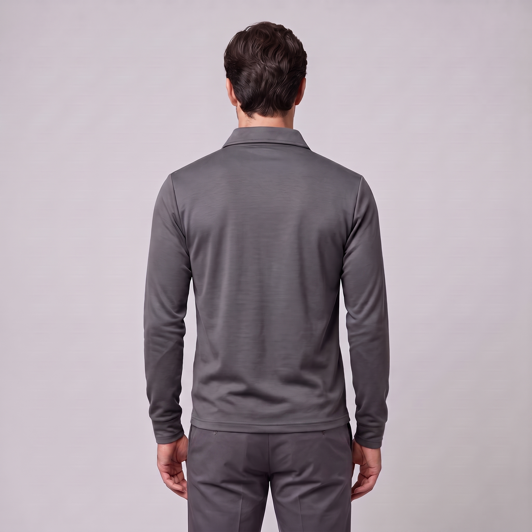 Men's Piqué Long Sleeve Polo Shirt