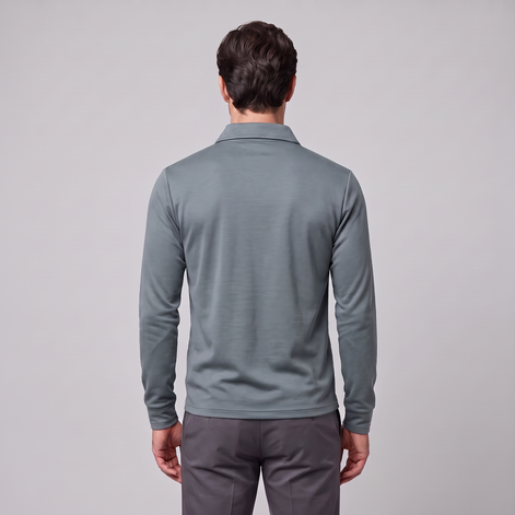 Men's Piqué Long Sleeve Polo Shirt