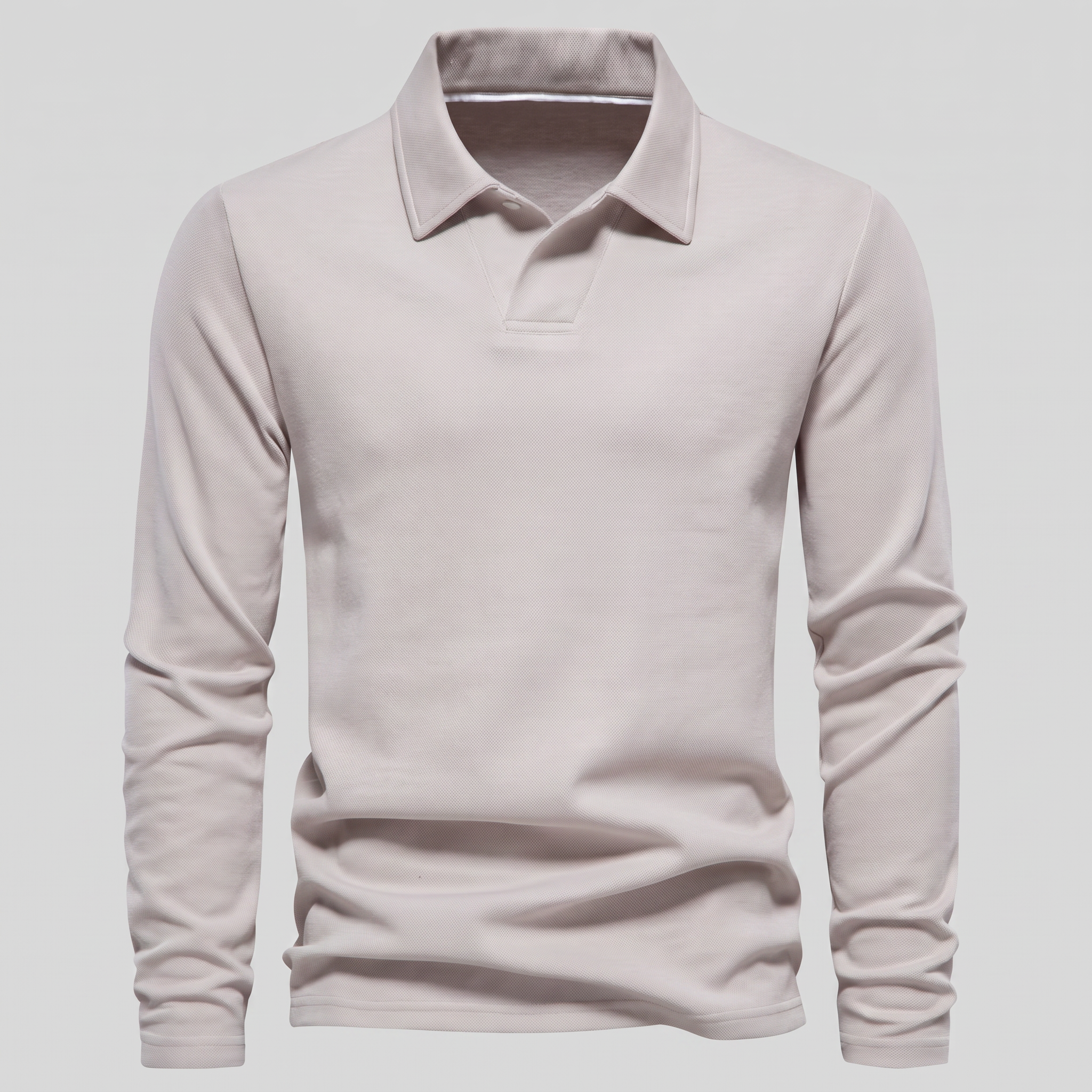 Men's Piqué Long Sleeve Polo Shirt