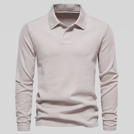 Men's Piqué Long Sleeve Polo Shirt
