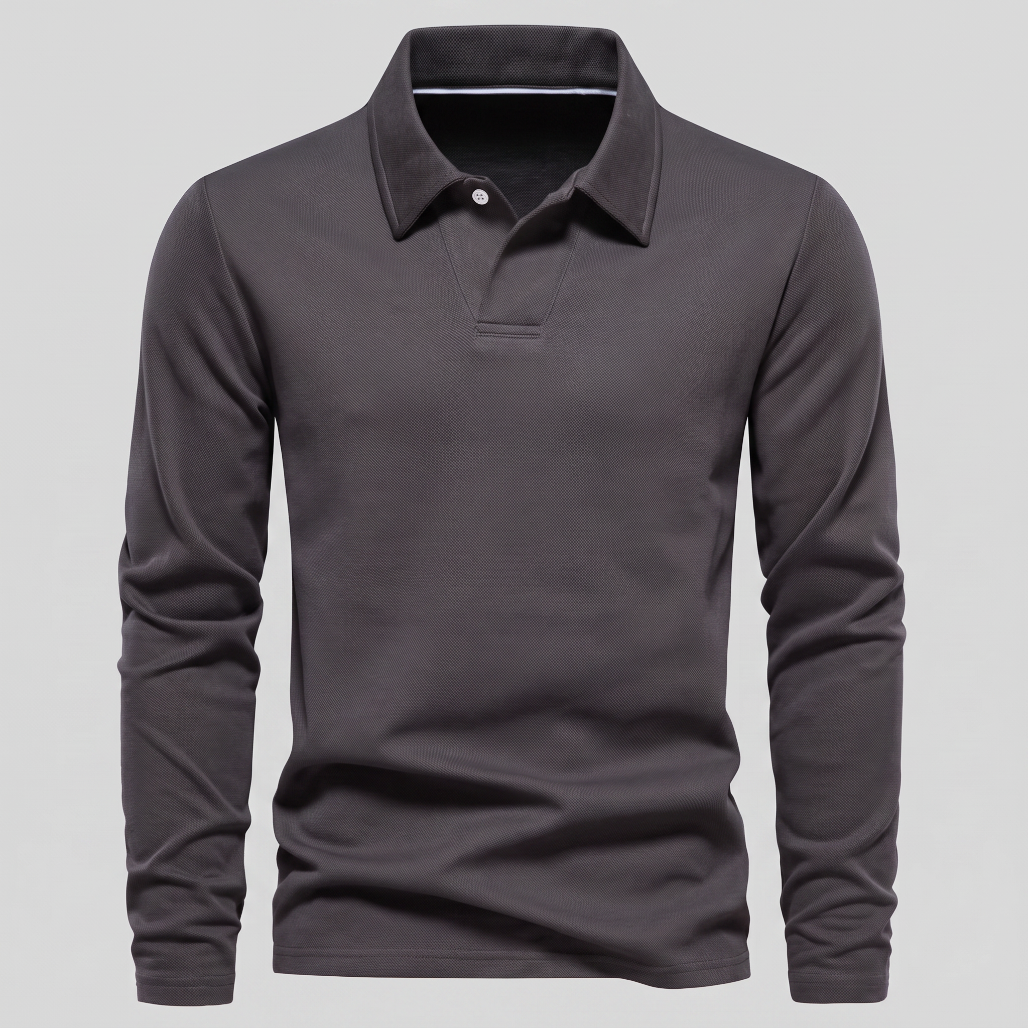 Men's Piqué Long Sleeve Polo Shirt