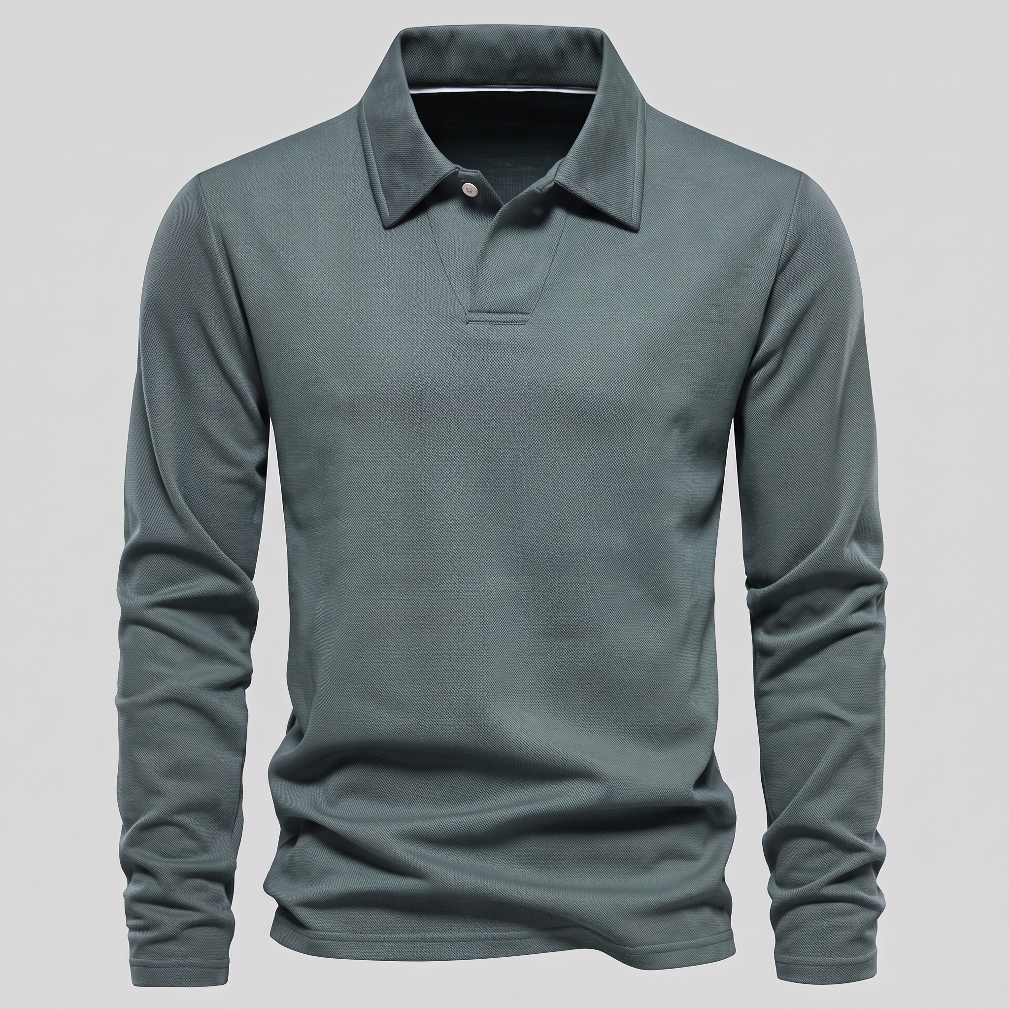 Men's Piqué Long Sleeve Polo Shirt