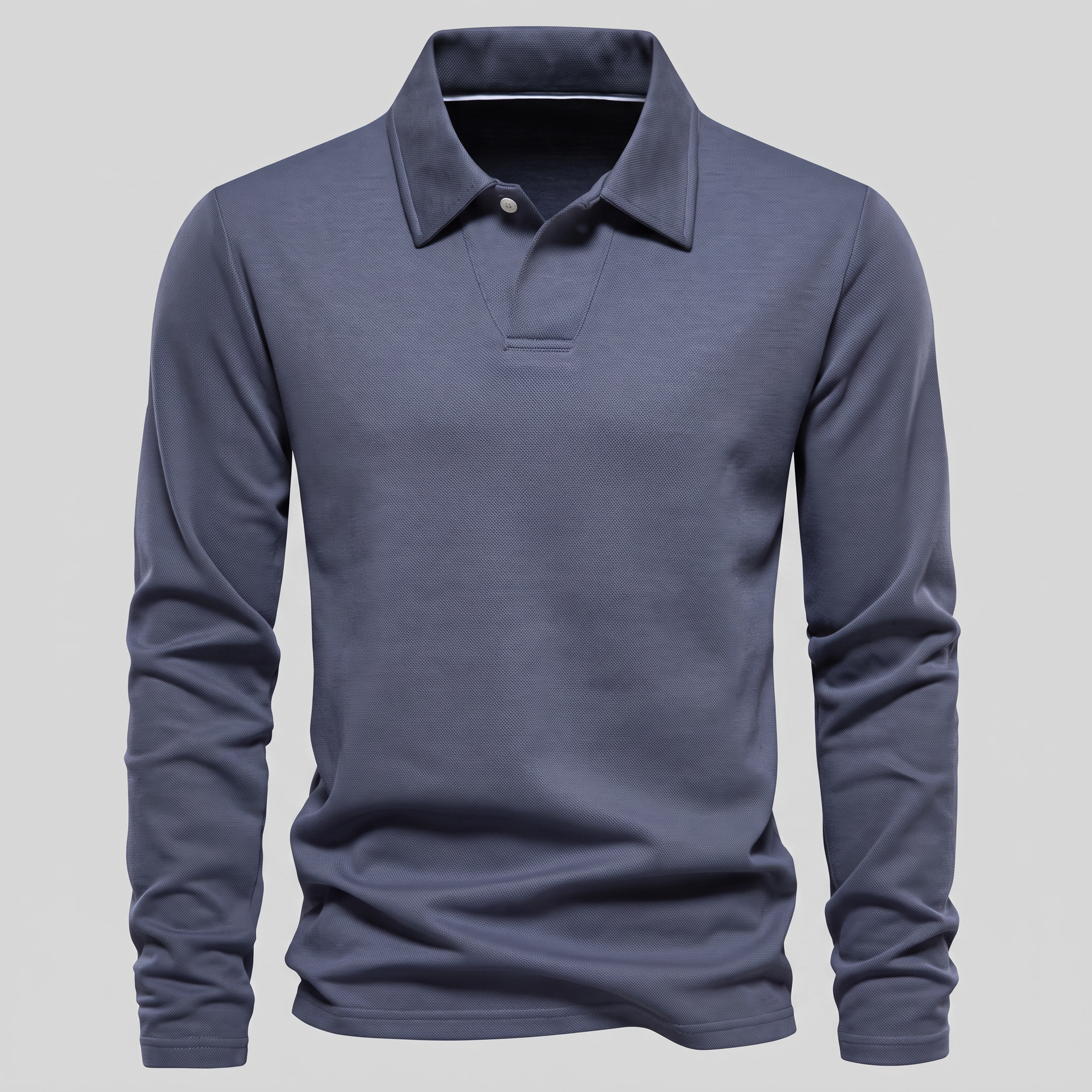 Men's Piqué Long Sleeve Polo Shirt