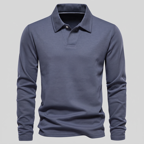 Men's Piqué Long Sleeve Polo Shirt