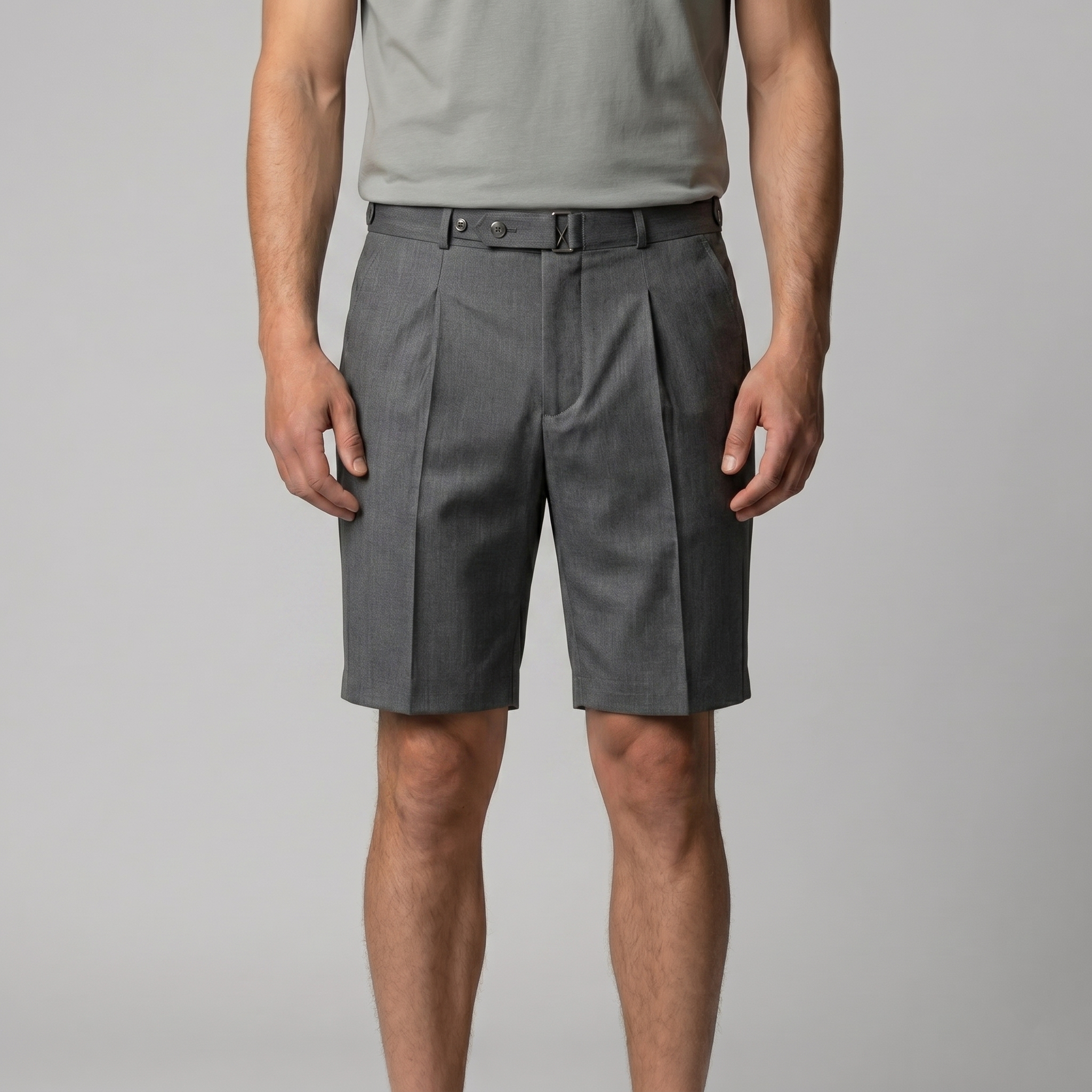 Men's Pleated Tailored Chino Shorts