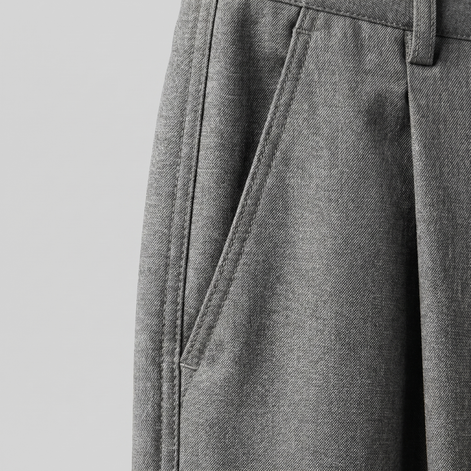 Men's Pleated Wide-Leg Tailored Trousers