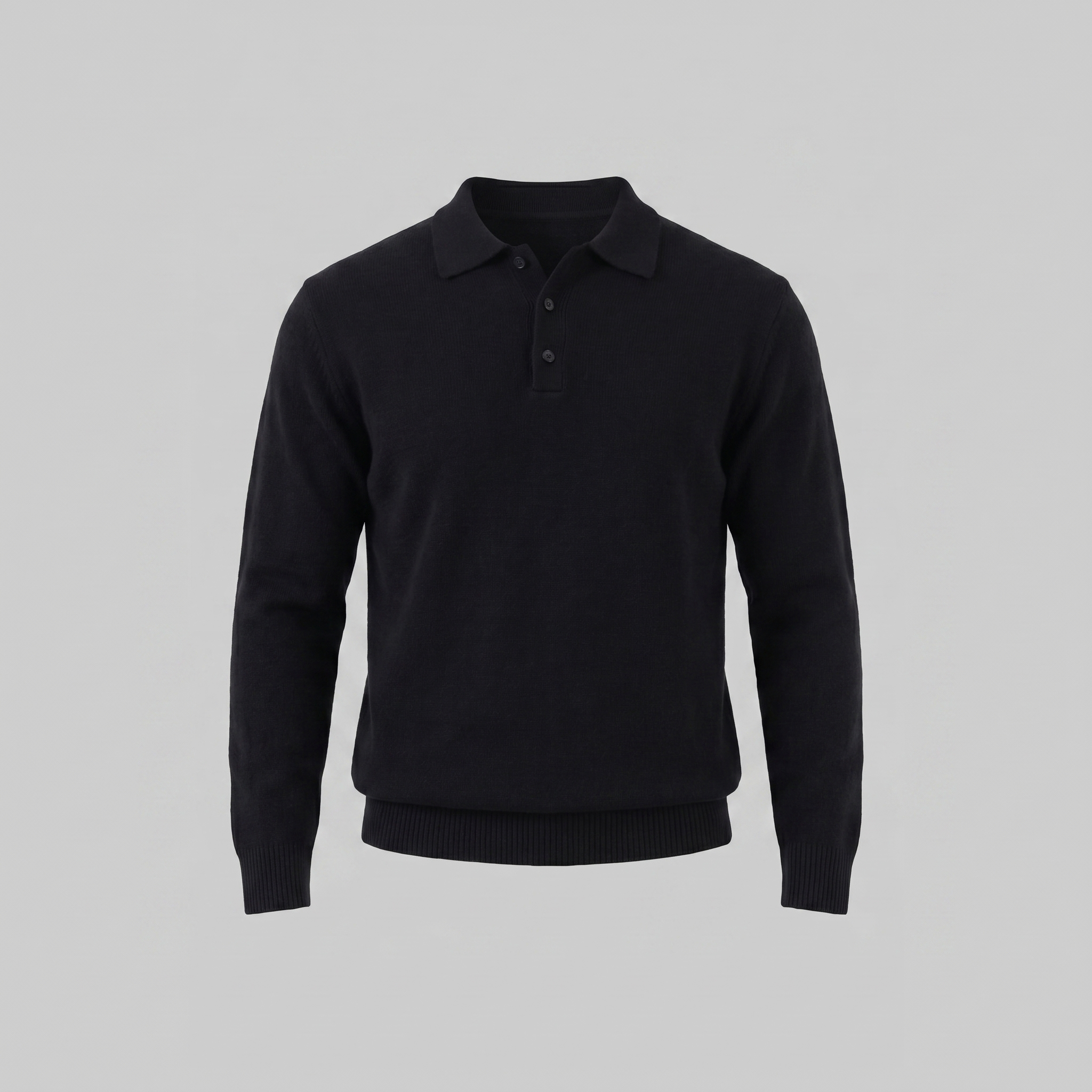 Men's Polo Collar Knit Sweater