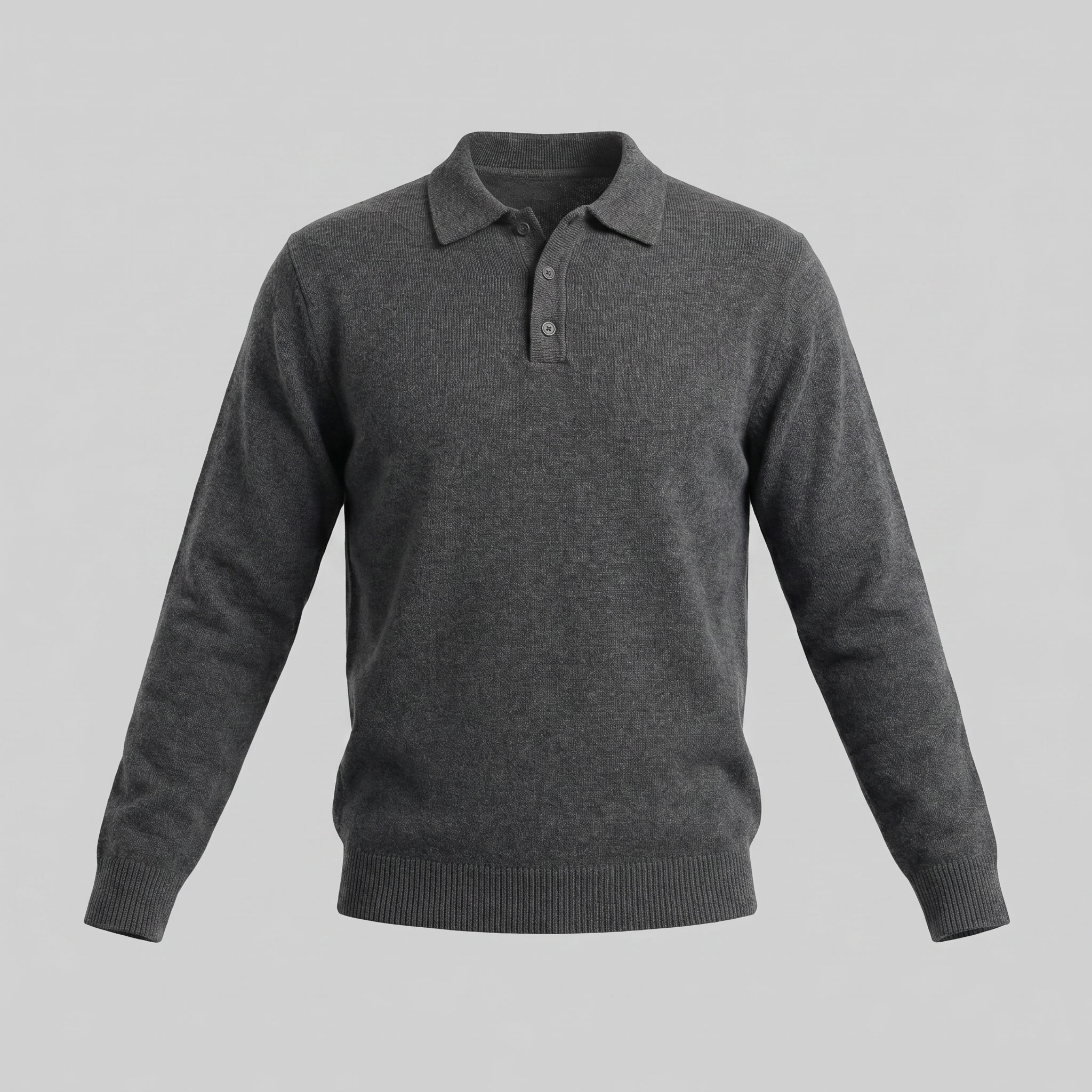 Men's Polo Collar Knit Sweater