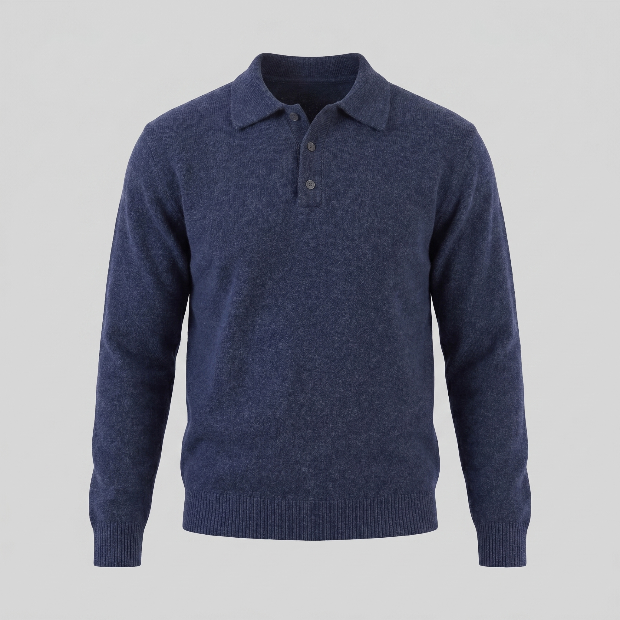 Men's Polo Collar Knit Sweater