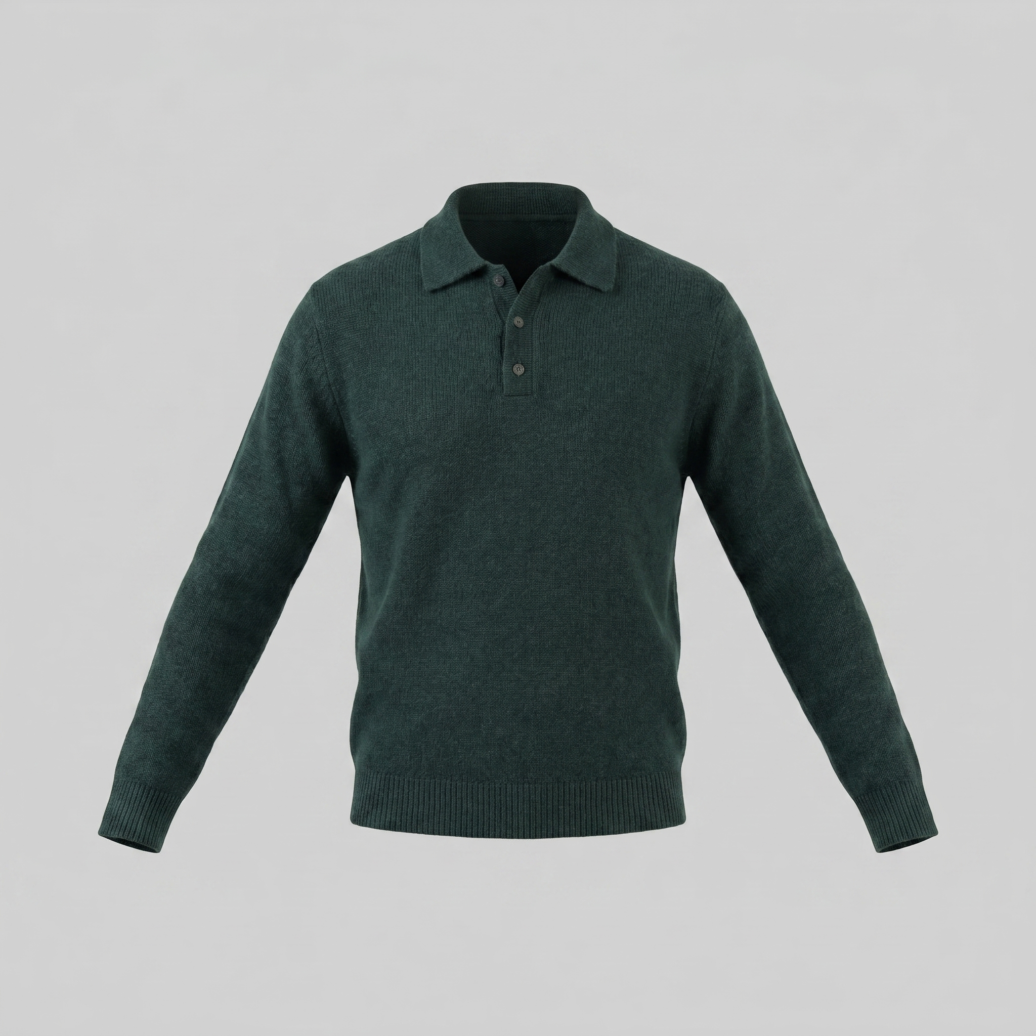 Men's Polo Collar Knit Sweater