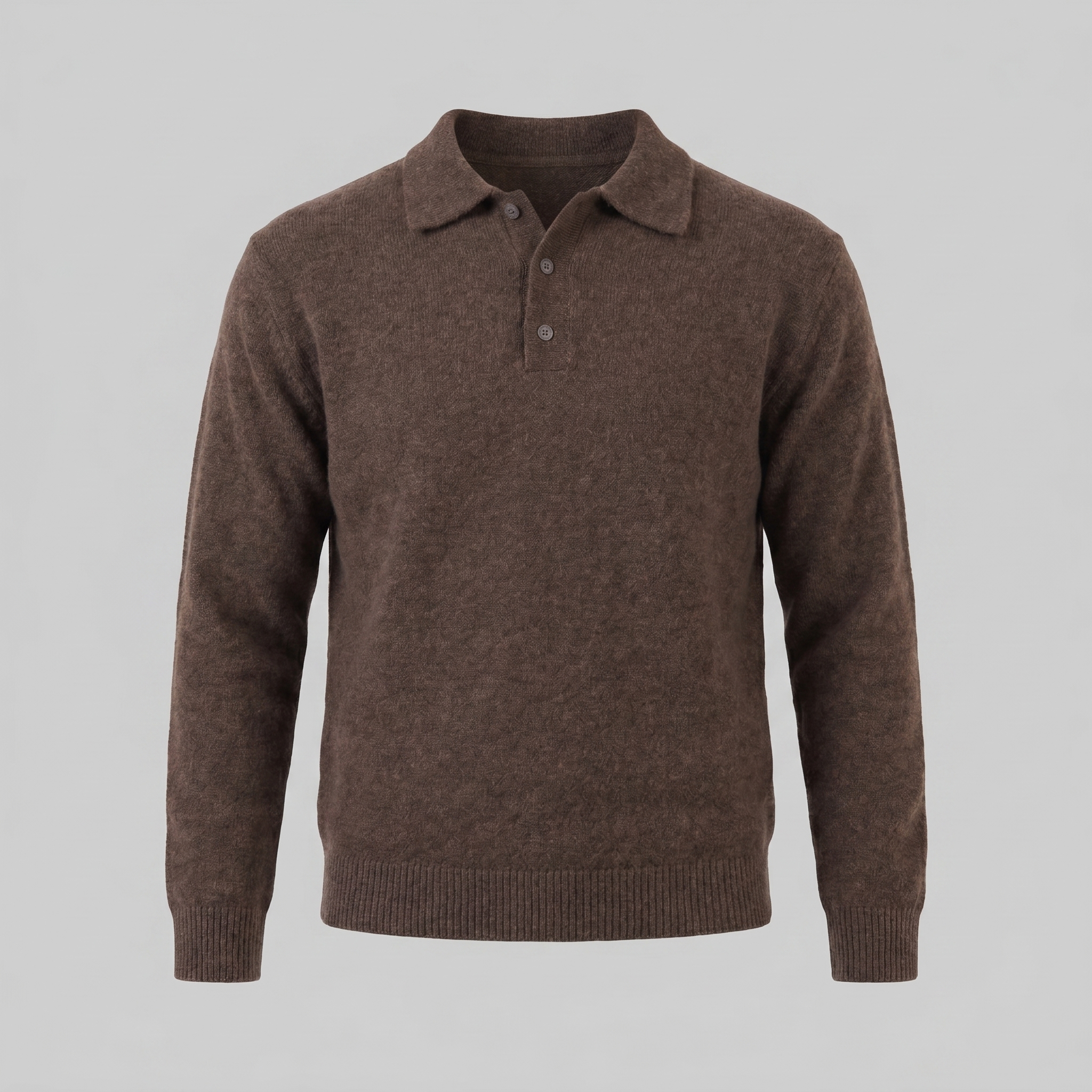 Men's Polo Collar Knit Sweater