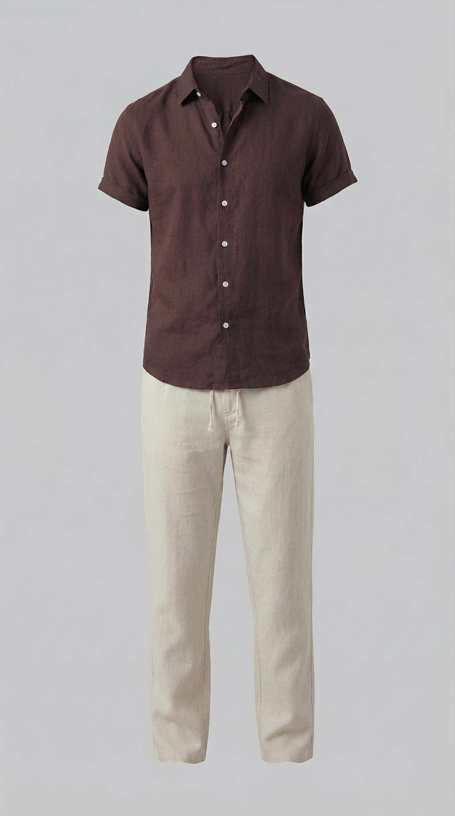 Men's Polo Shirt and Linen Trouser Set