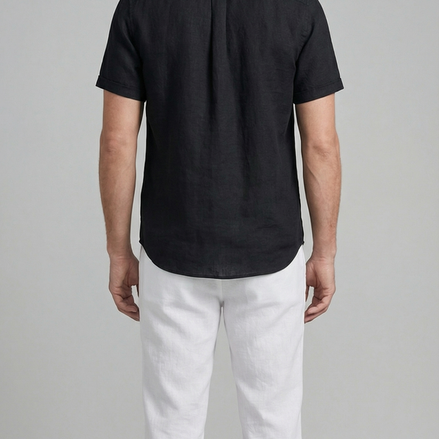 Men's Polo Shirt and Linen Trouser Set