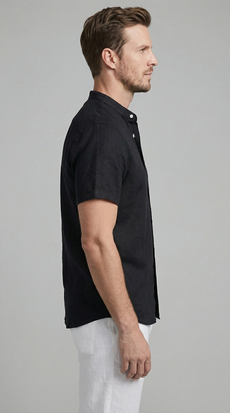 Men's Polo Shirt and Linen Trouser Set