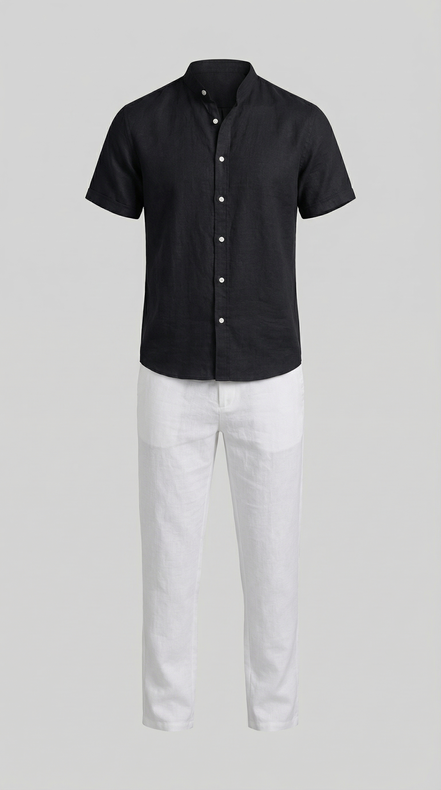 Men's Polo Shirt and Linen Trouser Set