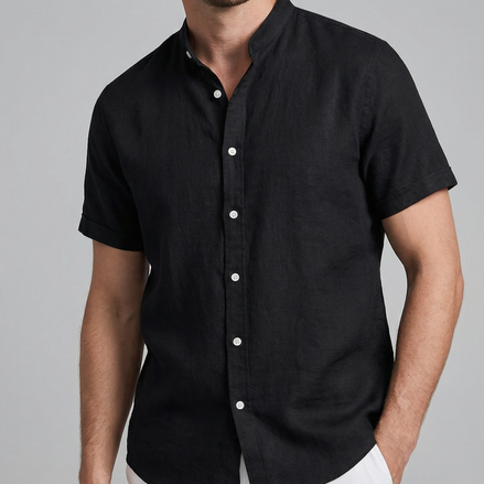 Men's Polo Shirt and Linen Trouser Set
