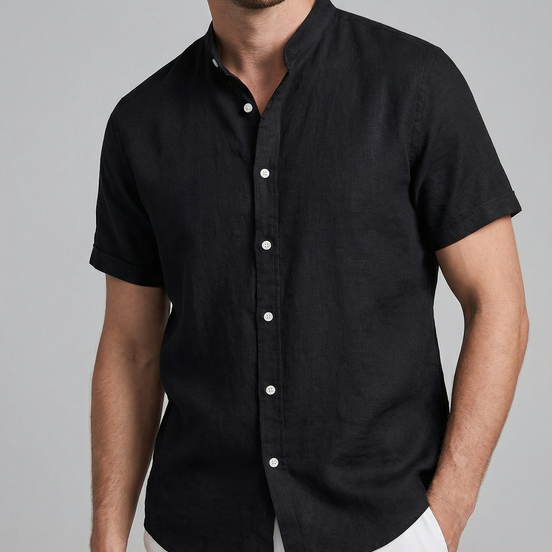 Men's Polo Shirt and Linen Trouser Set