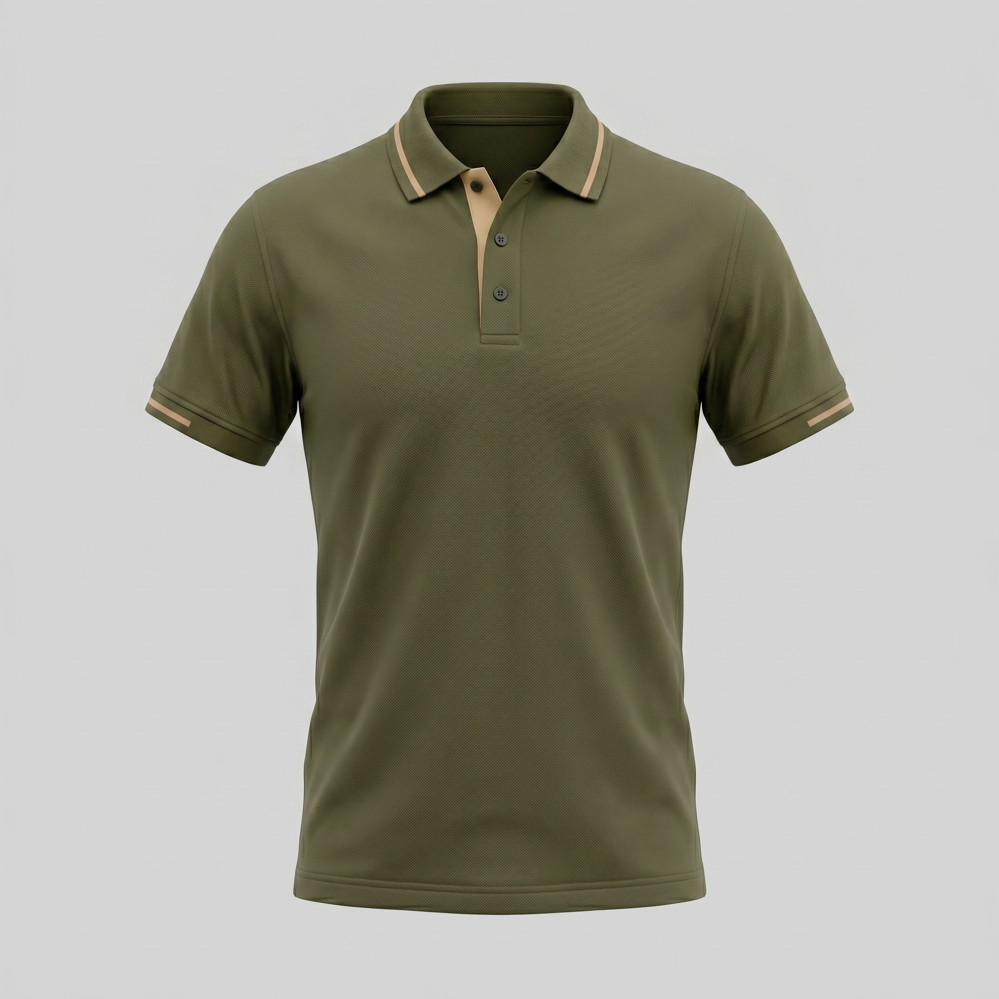 Men's Polo Shirt with Contrast Trim