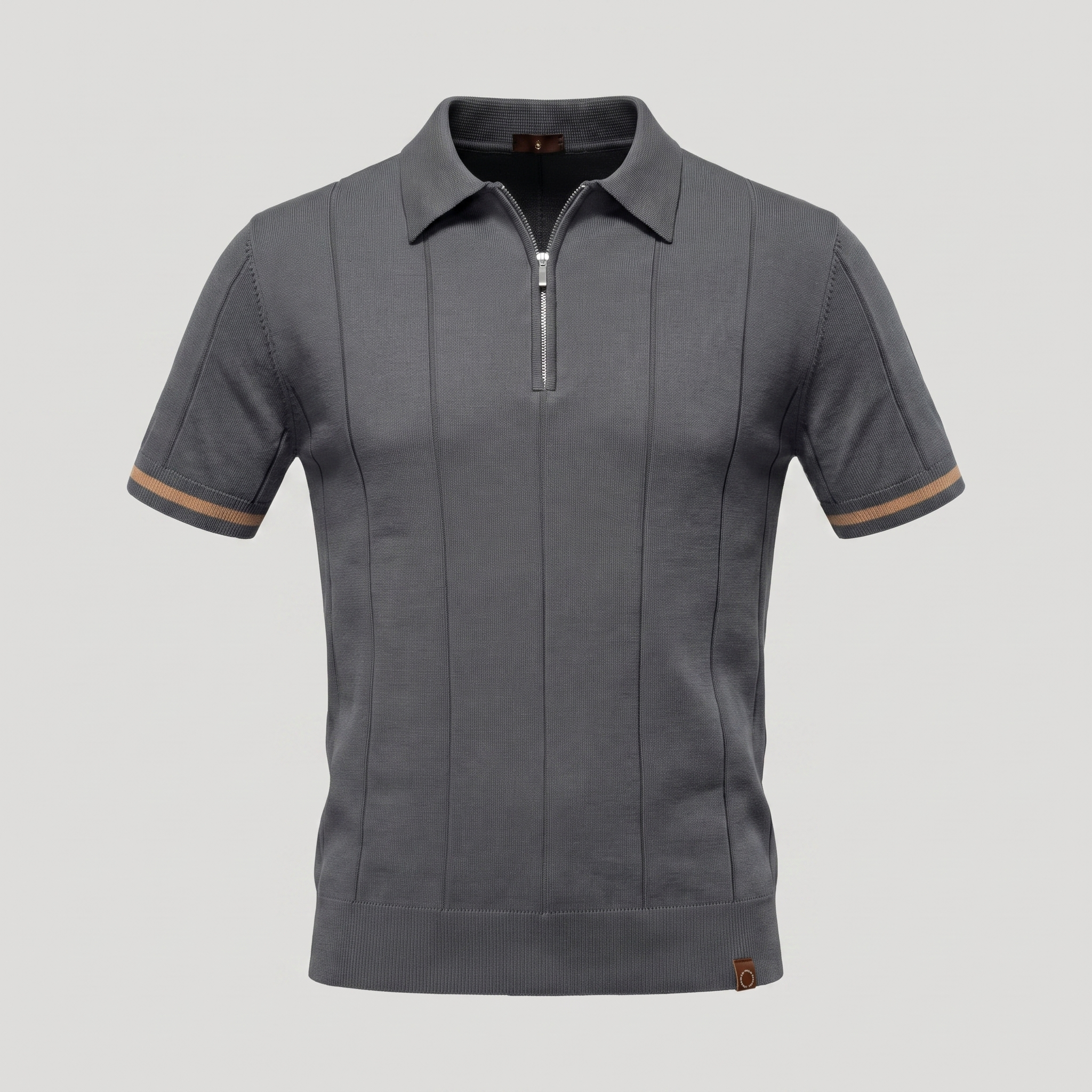 Men's Polo Shirt with Zip Collar