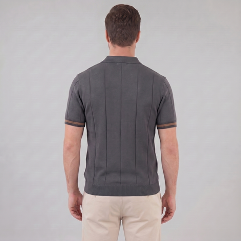 Men's Polo Shirt with Zip Collar