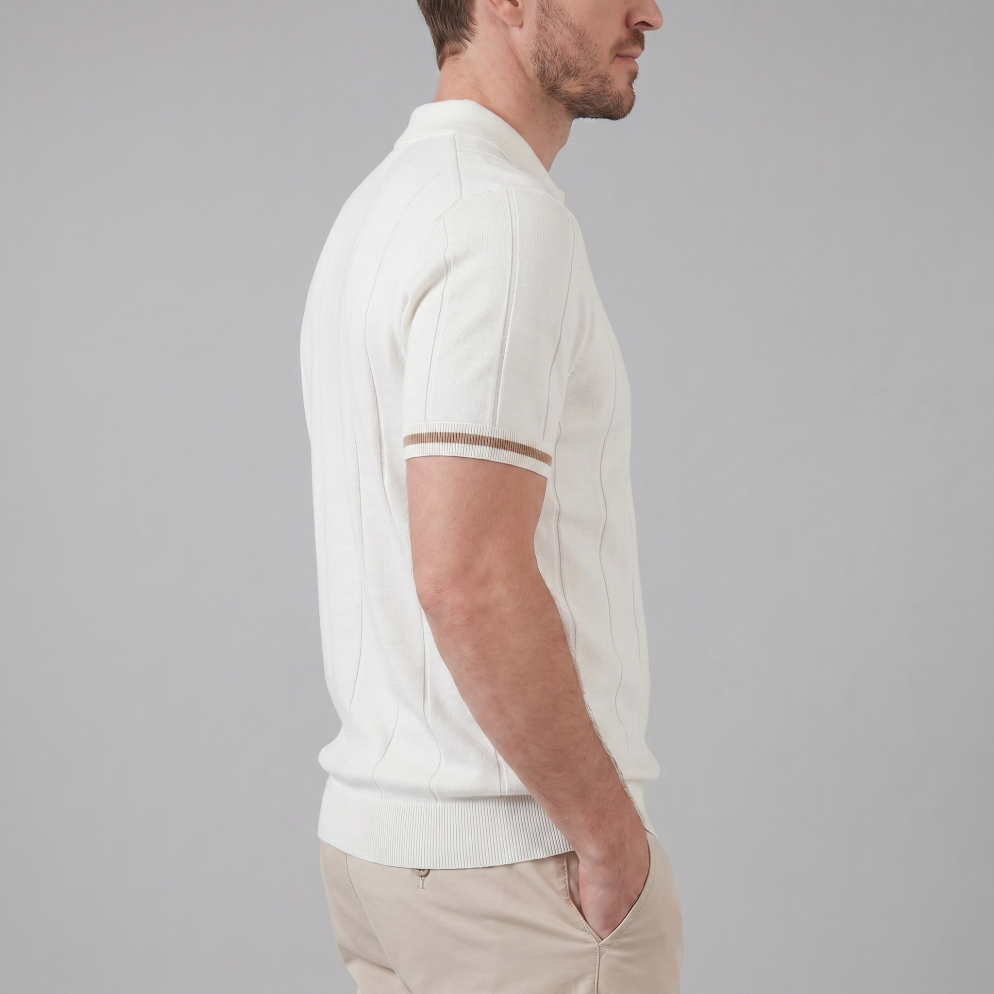 Men's Polo Shirt with Zip Collar