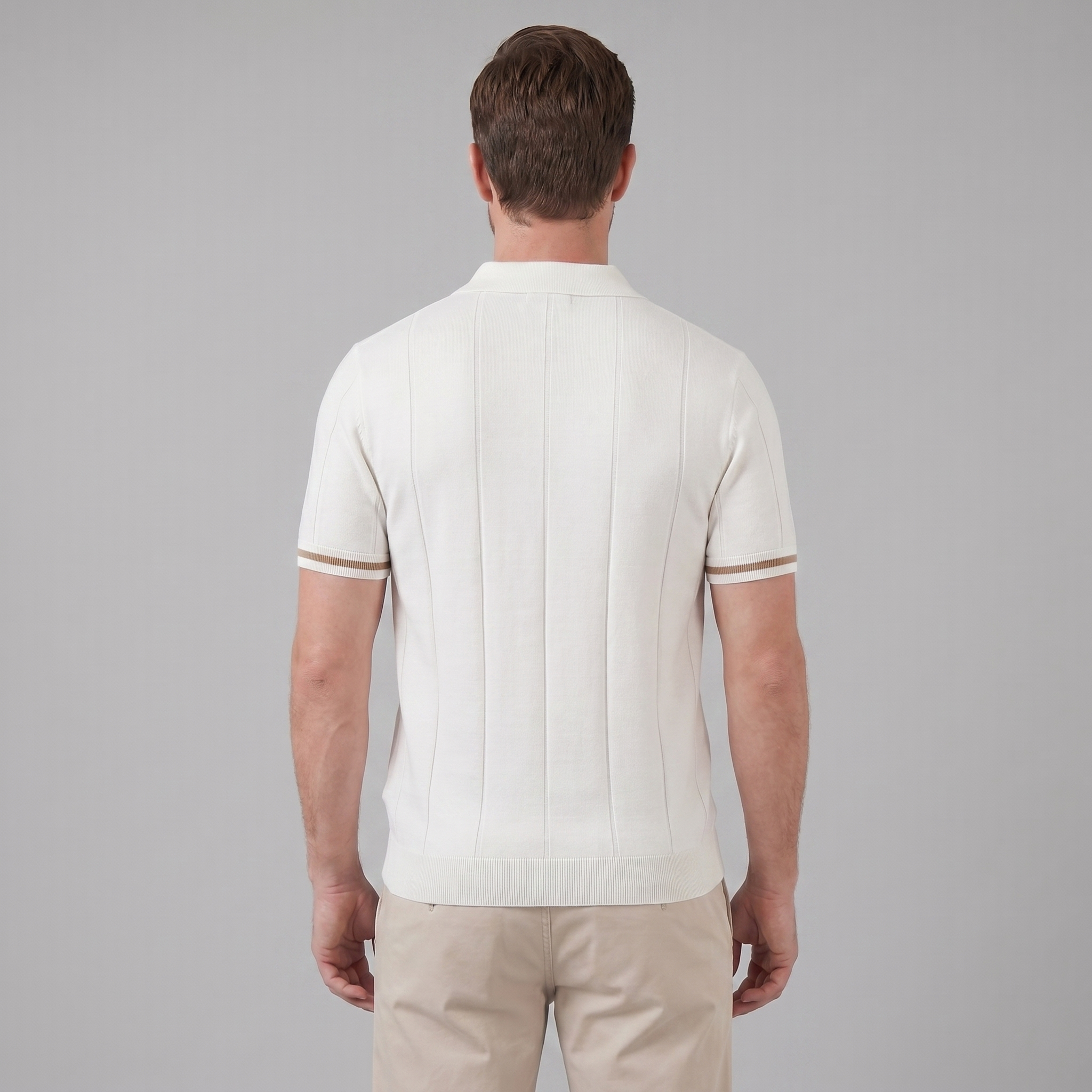 Men's Polo Shirt with Zip Collar