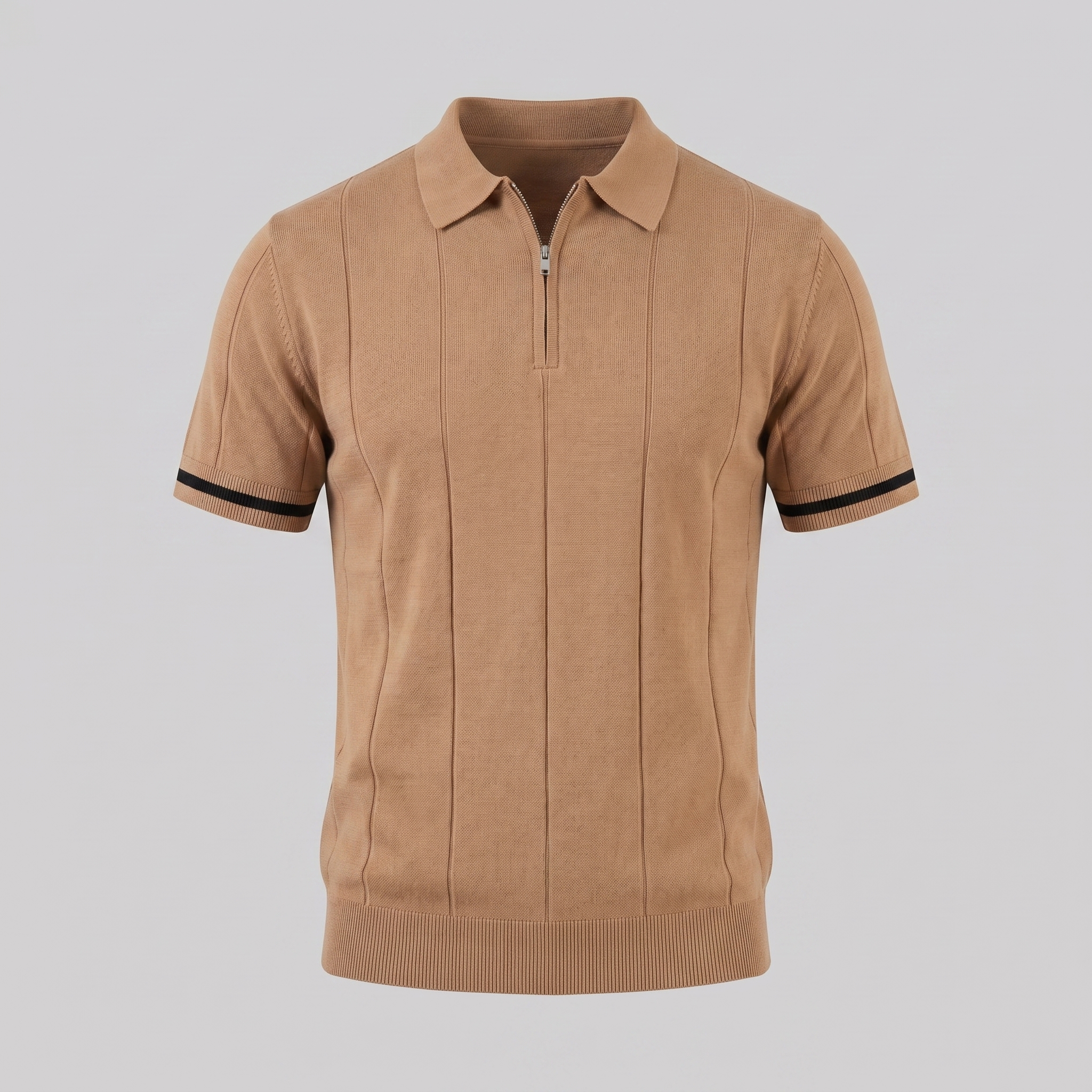 Men's Polo Shirt with Zip Collar