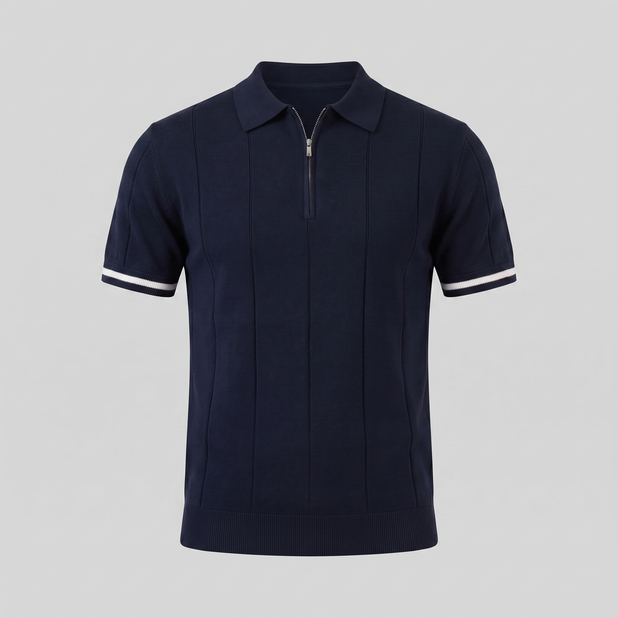 Men's Polo Shirt with Zip Collar