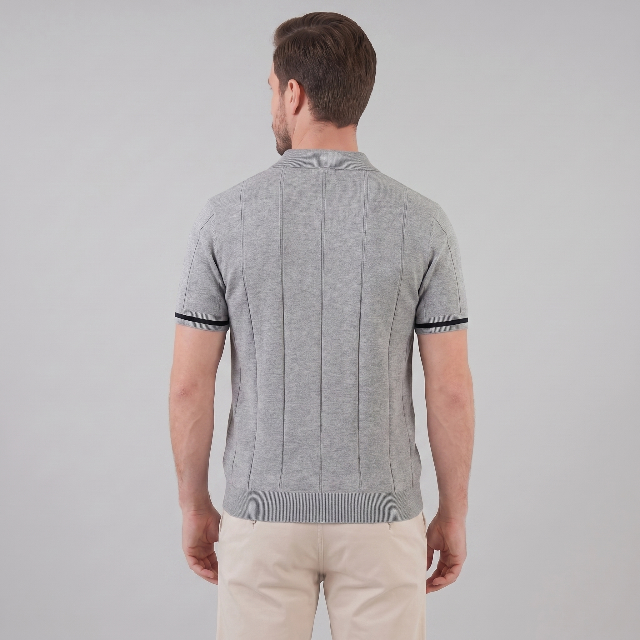 Men's Polo Shirt with Zip Collar